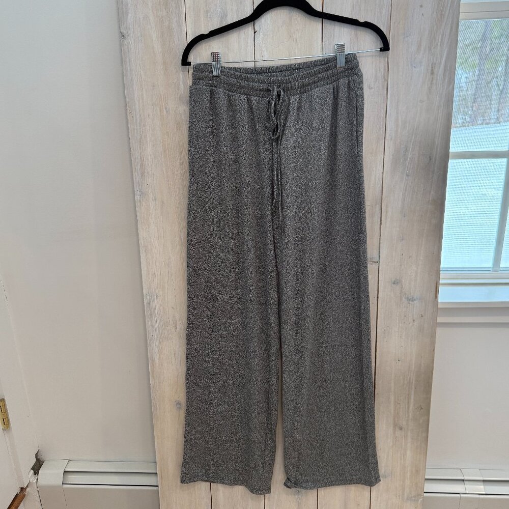 Zenana Soft Melange Hacci Long Sleeve Tee and Joggers Set NEW Black /Small - Picture 6 of 8